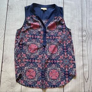 ModCloth Blue & Pink Tank Top Size Medium